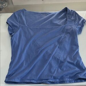 Banana Republic Square Neck Blue Tee